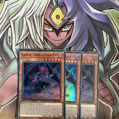 LDS2-EN040 x3 Blackwing - Simoon the Poison Wind Varying Colour Ultra Exc Yugioh