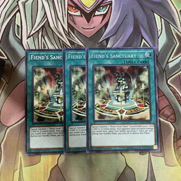 LCKC-EN030 x3 Fiend's Sanctuary Secret Rare Excellent Condition Yugioh