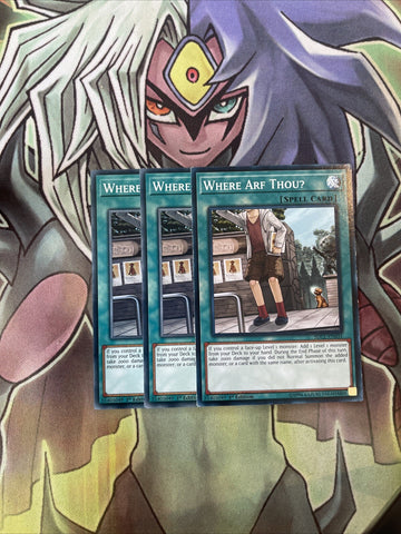 SDCL-EN031 x3 Where Arf Thou? Common Excellent Condition Yugioh