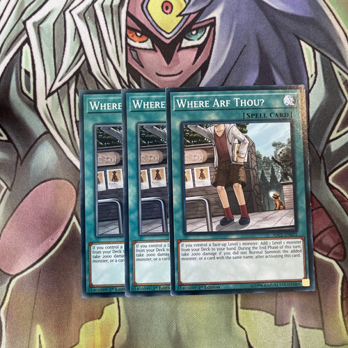 SDCL-EN031 x3 Where Arf Thou? Common Excellent Condition Yugioh