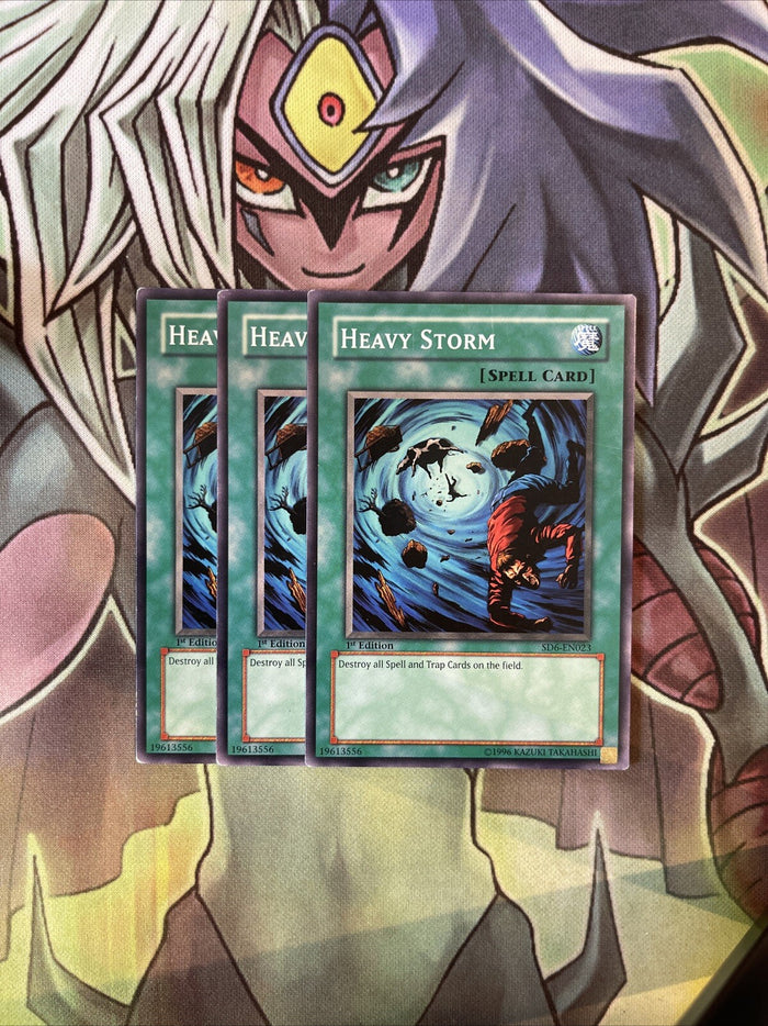 SD6-EN023 x3 Heavy Storm Common Excellent Condition Yugioh