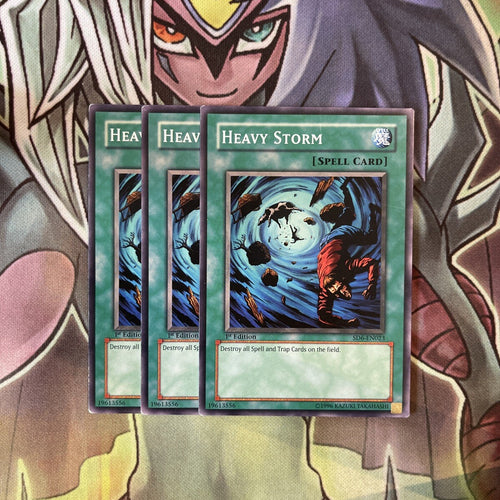 SD6-EN023 x3 Heavy Storm Common Excellent Condition Yugioh