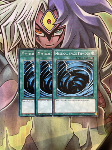 SDMP-EN031 x3 Mystical Space Typhoon Common Excellent Condition Yugioh
