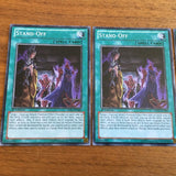 LVAL-EN069 Yugioh 3x Stand-Off 1st Ed Edition Playset!
