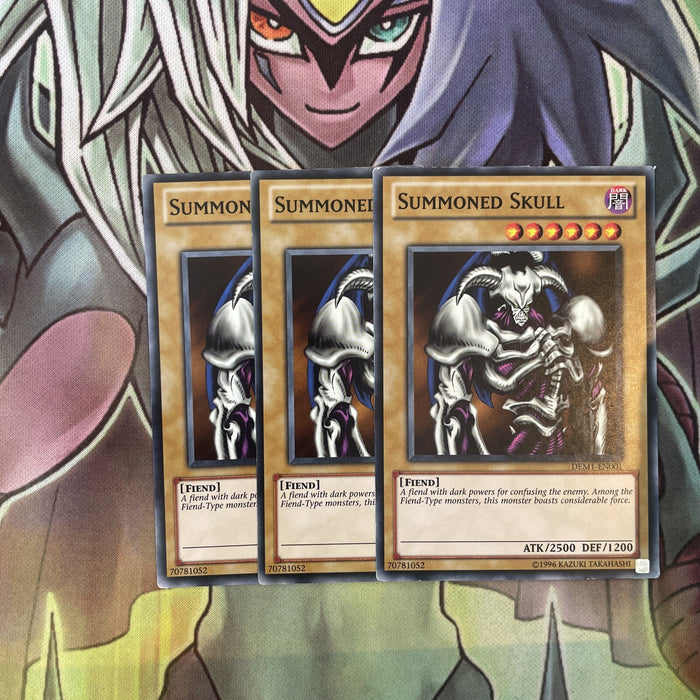 DEM1-EN001 x3 Summoned Skull Common Excellent Condition Yugioh