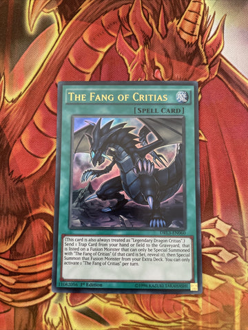 DRL3-EN060 The Fang of Critias Ultra Rare 1st edition Mint YuGiOh Card