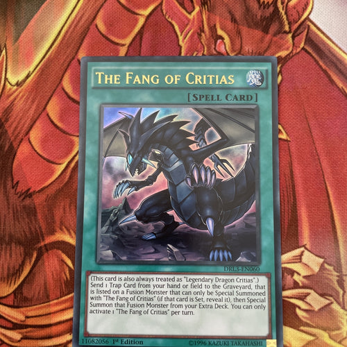 DRL3-EN060 The Fang of Critias Ultra Rare 1st edition Mint YuGiOh Card