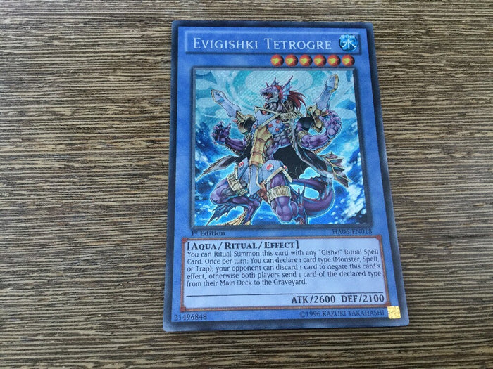 HA06-EN018 Evigishki Tetrogre Secret Rare 1st Edition Yugioh
