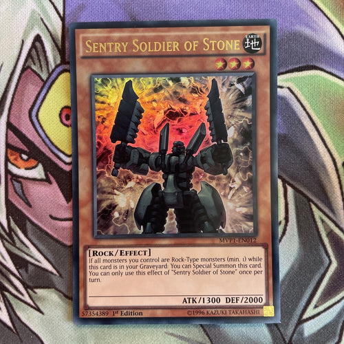 MVP1-EN012 Sentry Soldier Of Stone Ultra Rare 1st Edition NM Yugioh Card