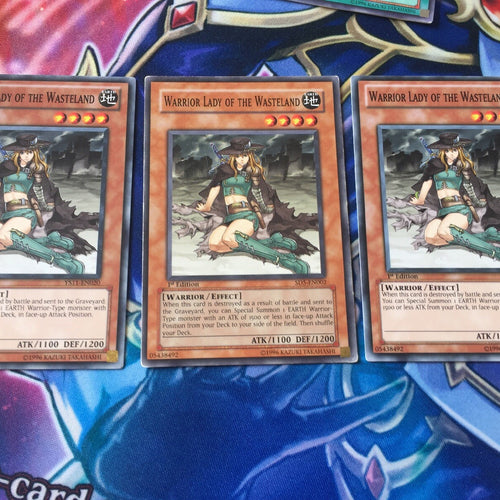 YS11-EN020 3x Warrior Lady of the Wasteland 1st Edition YuGiOh Cards