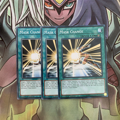 LEHD-ENA21 x3 Mask Change Common Excellent Condition Yugioh