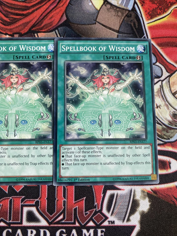 BP03-EN177 x3 Spellbook Of Wisdom Yugioh Playset (back)