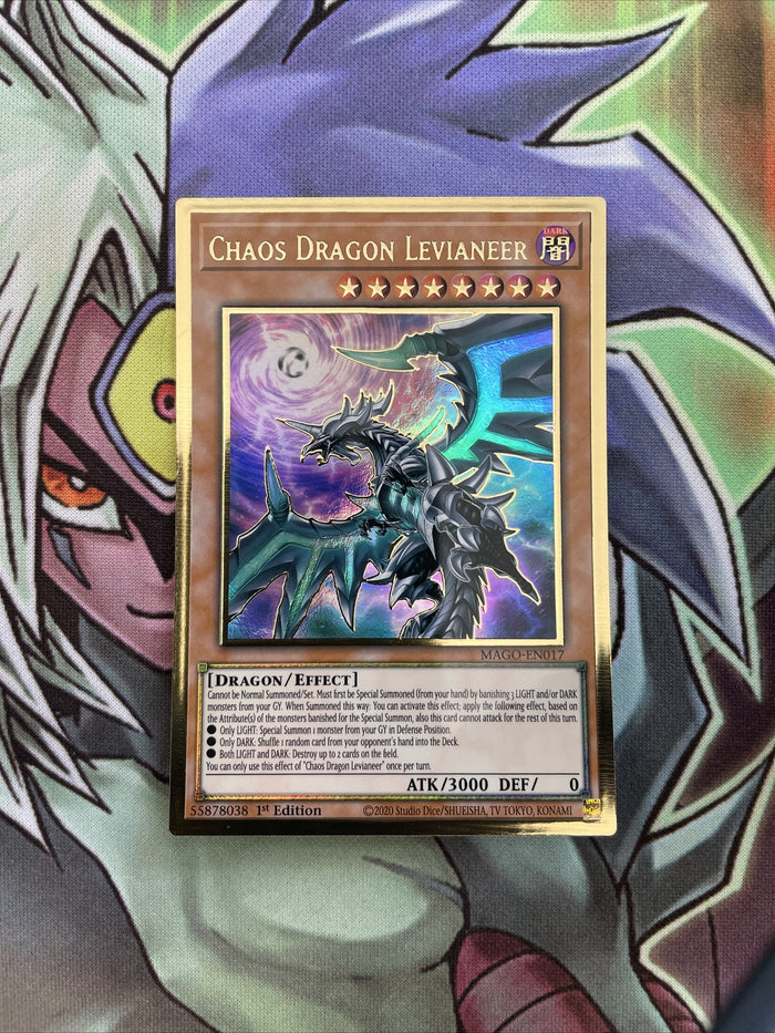 MAGO-EN017 Chaos Dragon Levianeer Premium Gold 1st Edition NM Yugioh Card