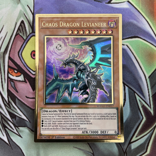 MAGO-EN017 Chaos Dragon Levianeer Premium Gold 1st Edition NM Yugioh Card