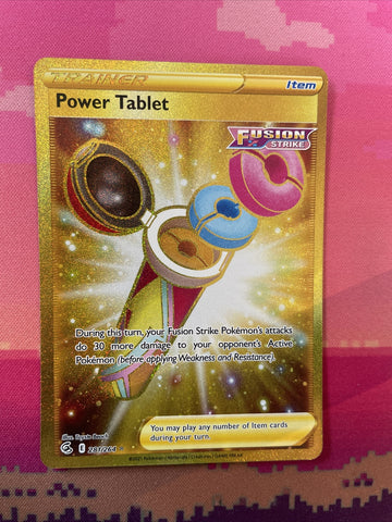 Pokemon Card Power Tablet 281/264 Secret Rare Fusion Strike Near Mint