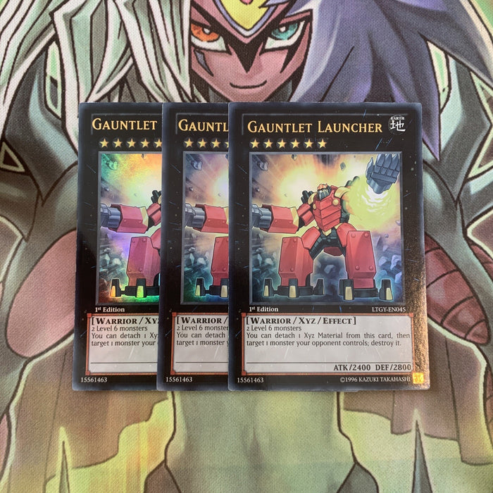 LTGY-EN045 x3 Gauntlet Launcher Ultra Rare Excellent Condition Yugioh