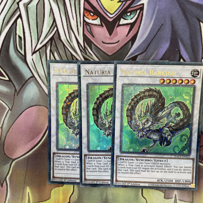 HAC1-EN122 x3 Naturia Barkion Dual Terminal Ultra Excellent Condition Yugioh