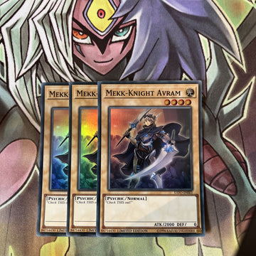 EXFO-ENSE1 x3 Mekk-Knight Avram Super Rare Excellent Condition Yugioh