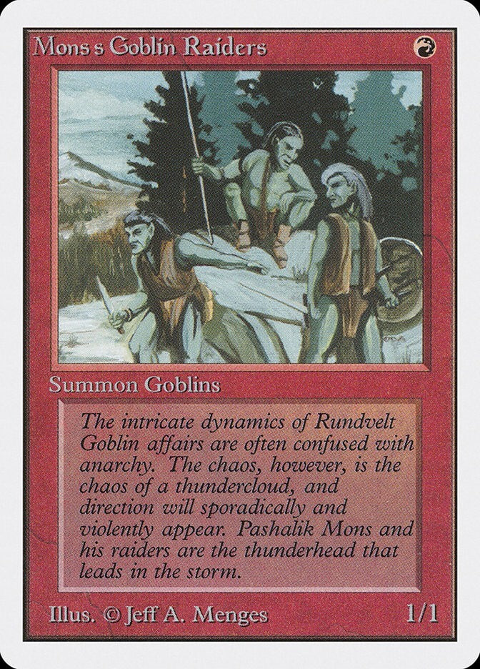 Mons's Goblin Raiders - Unlimited Excellent Magic MTG