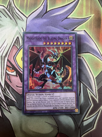MP22-EN208 Masquerade The Blazing Dragon Super Rare 1st Edition NM Yugioh Card