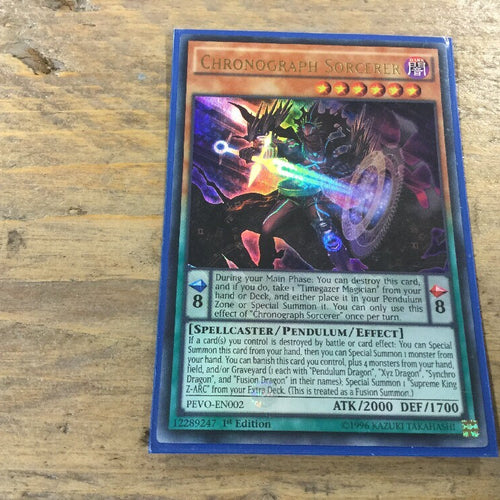 PEVO-EN002 Yugioh!: Chronograph Sorcerer - NM/M - 1st Ed. Ultra Rare