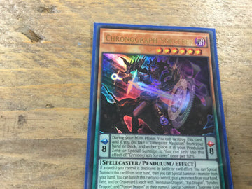 PEVO-EN002 Yugioh!: Chronograph Sorcerer - NM/M - 1st Ed. Ultra Rare (back)