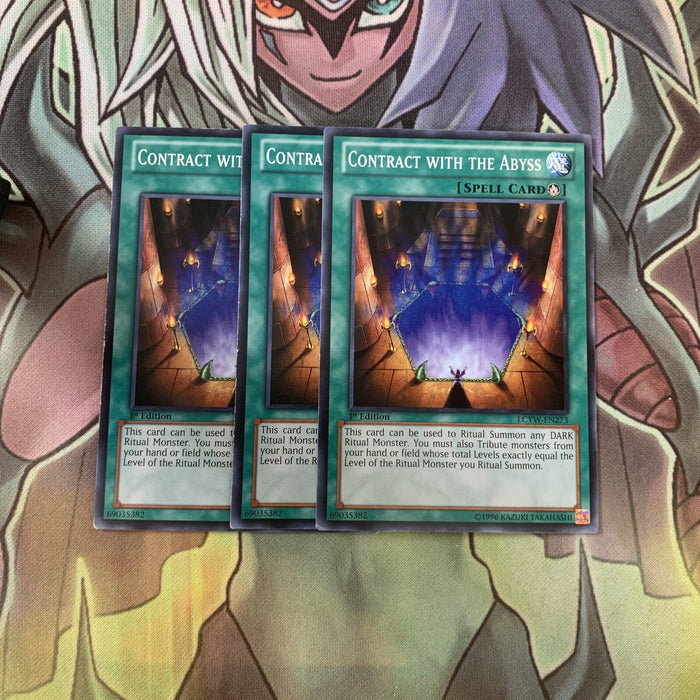 LCYW-EN273 x3 Contract with the Abyss Common Excellent Condition Yugioh