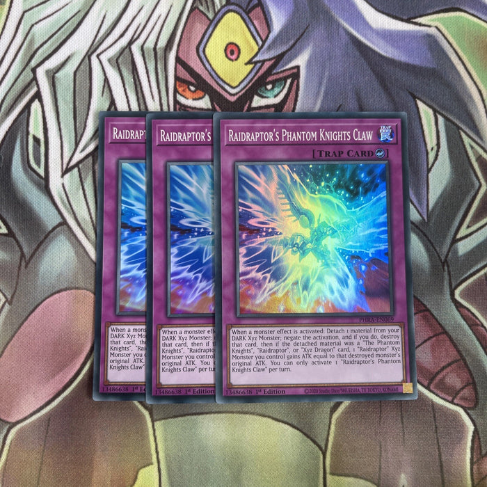 PHRA-EN069 x3 Raidraptor's Phantom Knights Claw Super Excellent Condition Yugioh
