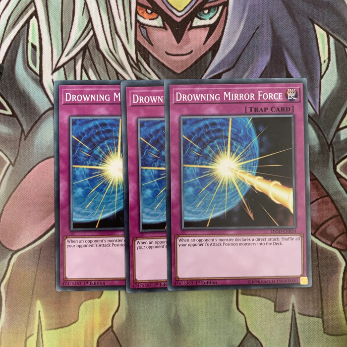 LEDD-ENB24 x3 Drowning Mirror Force Common Excellent Condition Yugioh