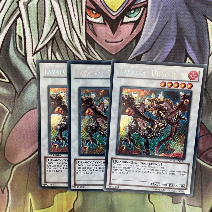 HA05-EN022 x3 Lavalval Dragon Secret Rare Excellent Condition Yugioh