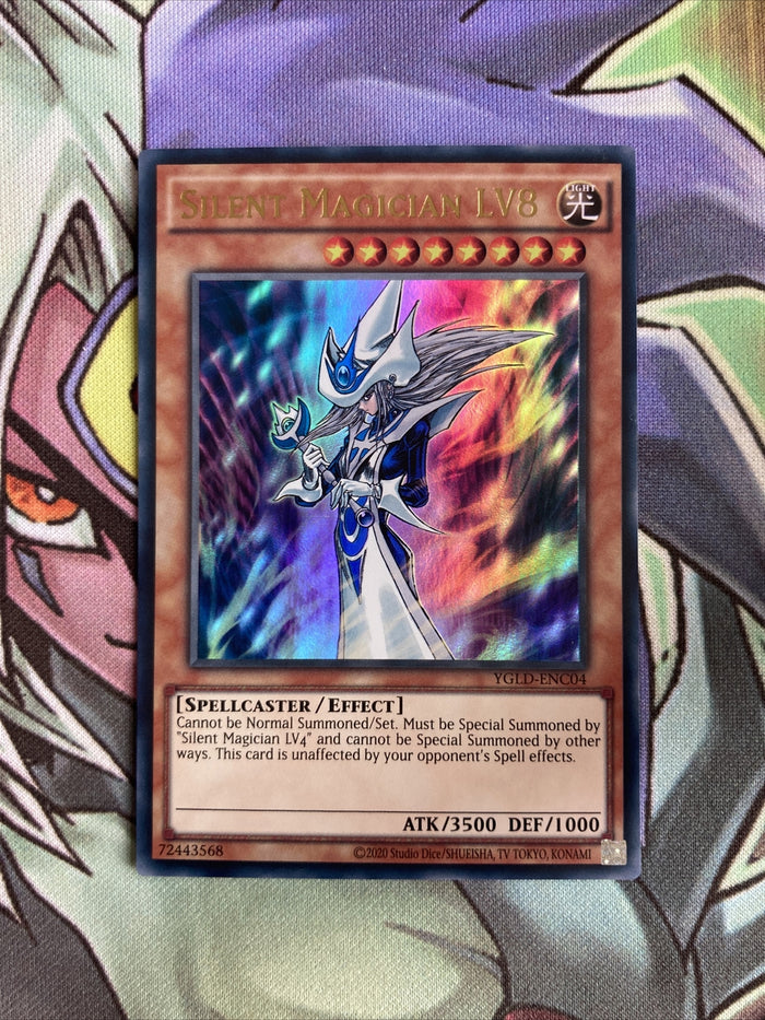YGLD-ENC04 Silent Magician LV8 Ultra Rare UNL Edition NM Yugioh Card