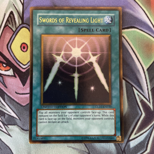 GLD1-EN030 Swords Of Revealing Light Gold Rare 1st Edition NM Yugioh Card