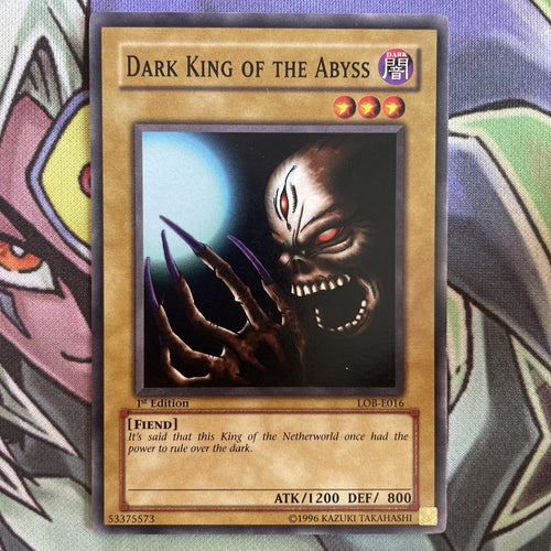 LOB-E016 Dark King Of The Abyss Common  1st Edition NM Yugioh Card