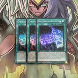 LED5-EN026 x3 Earthbound Geoglyph Super Rare Excellent Condition Yugioh