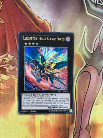 DRL3-EN005 Raidraptor - Blade Burner Falcon - 1st Edition - Ultra - Yugioh
