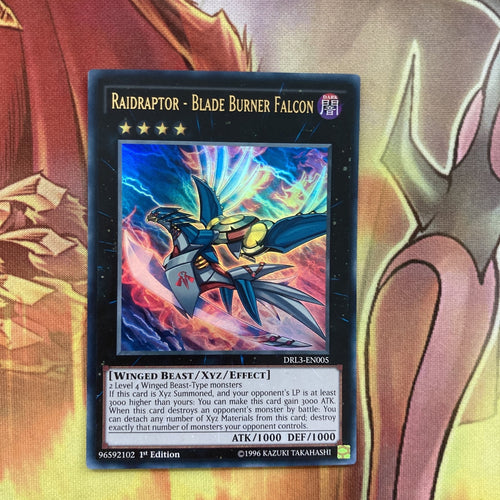 DRL3-EN005 Raidraptor - Blade Burner Falcon - 1st Edition - Ultra - Yugioh