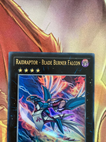 DRL3-EN005 Raidraptor - Blade Burner Falcon - 1st Edition - Ultra - Yugioh (back)