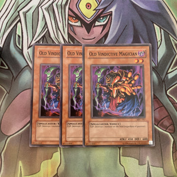 MFC-067 x3 Old Vindictive Magician Common Excellent Condition Yugioh