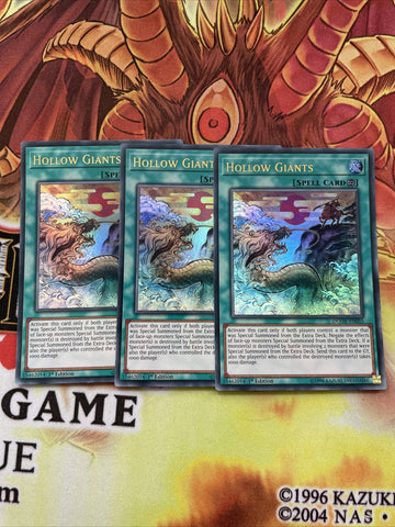 DUOV-EN055 x3 HOLLOW GIANTS YUGIOH CARDS