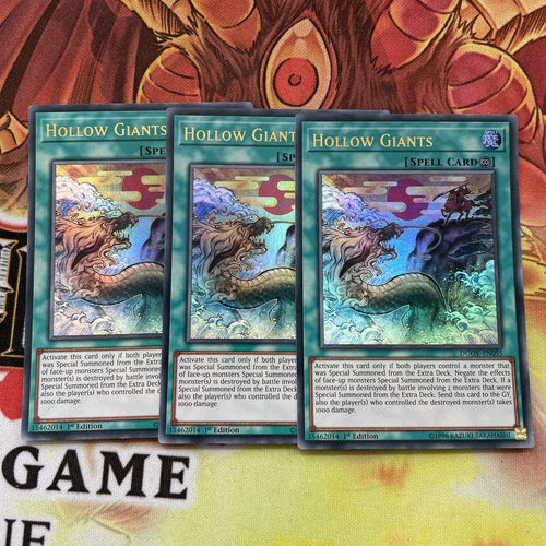 DUOV-EN055 x3 HOLLOW GIANTS YUGIOH CARDS