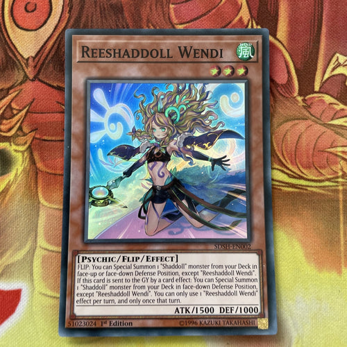 SDSH-EN002 Reeshaddoll Wendi | 1st Edition | Super Rare Card YuGiOh TCG Showdown