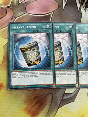 LED2 EN048 x3 Instant Fusion Common 1st Edition Yugioh (back)