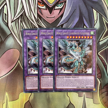DANE-EN032 x3 World Chalice Guardragon Almaduke Rare Excellent Condition Yugioh