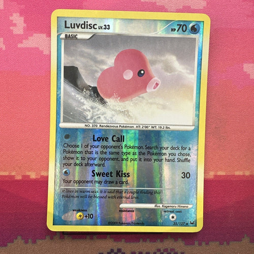 Pokemon Card Luvdisc Platinum Reverse Holo Rare 35/127 Near Mint