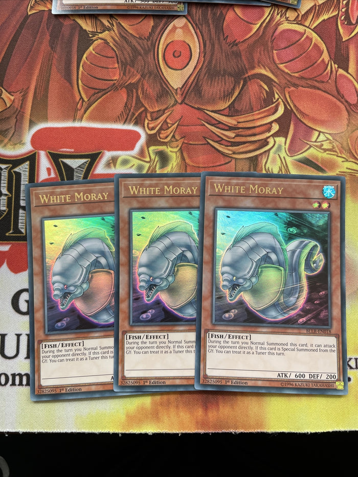 BLLR-EN018 x3 WHITE MORAY YUGIOH CARDS