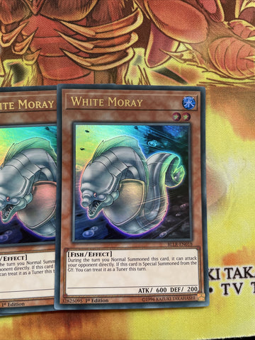 BLLR-EN018 x3 WHITE MORAY YUGIOH CARDS (back)