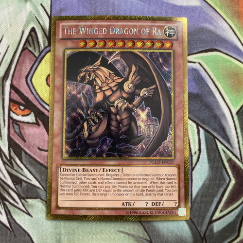 PGLD-EN031 The Winged Dragon Of Ra Gold Secret Rare UNL Edition NM Yugioh Card