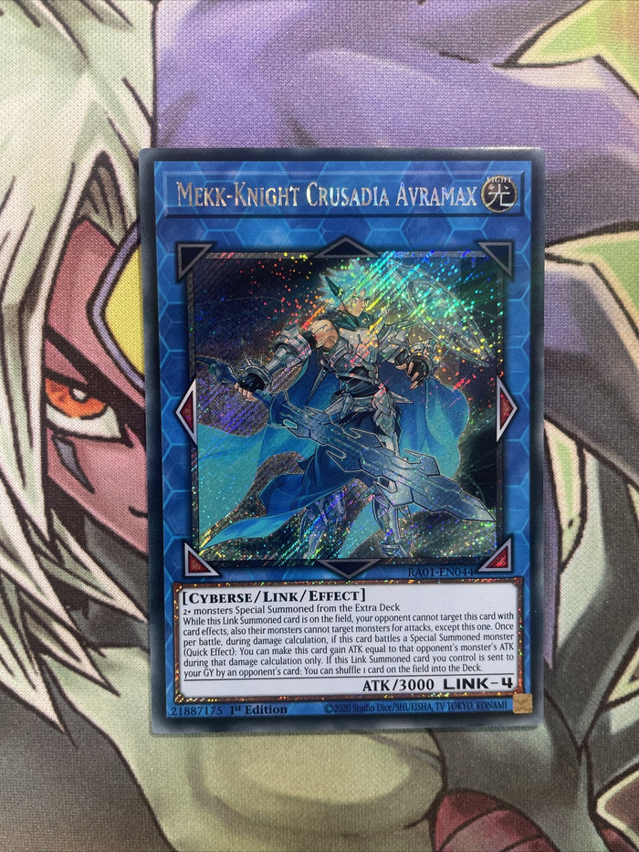 RA01-EN044 Mekk-Knight Crusadia Avramax Platinum Secret Rare NM 1st Ed Yugioh
