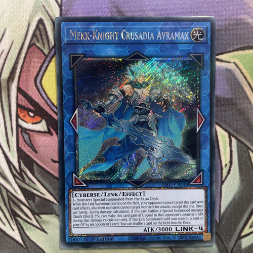 RA01-EN044 Mekk-Knight Crusadia Avramax Platinum Secret Rare NM 1st Ed Yugioh