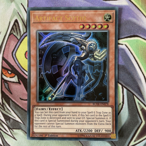 BLHR-EN078 Artifact Scythe Ultra Rare 1st Edition NM Yugioh Card